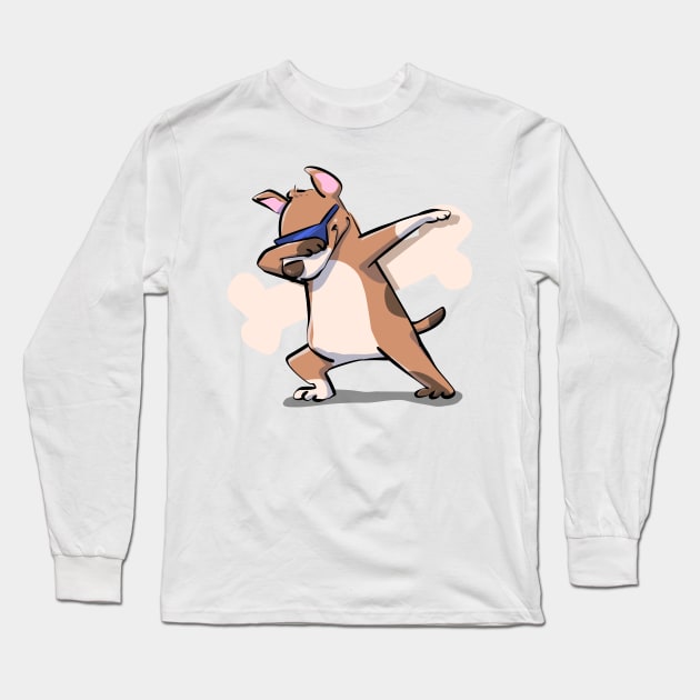 Funny Dabbing Dancing Dog Pet Long Sleeve T-Shirt by PhantomDesign